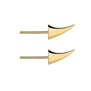 Shaun Leane Rose Thorn Swerve 18ct Yellow Gold Plated Sterling Silver Stud Earrings