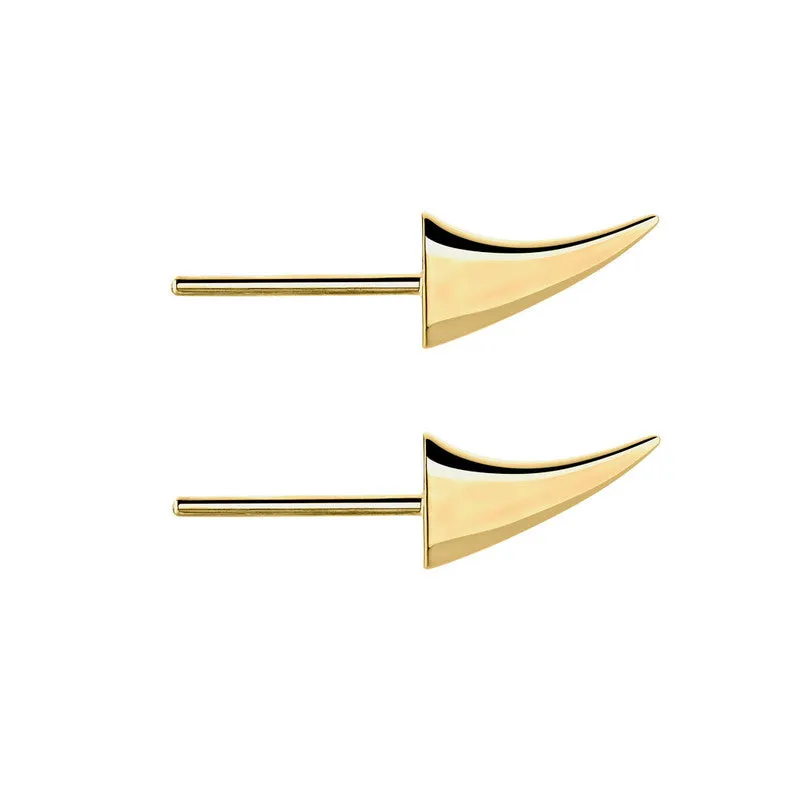 Shaun Leane Rose Thorn Swerve 18ct Yellow Gold Plated Sterling Silver Stud Earrings