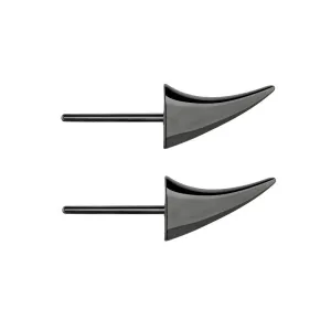 Shaun Leane Rose Thorn Swerve Sterling Silver Black Rhodium Extra Large Stud Earrings