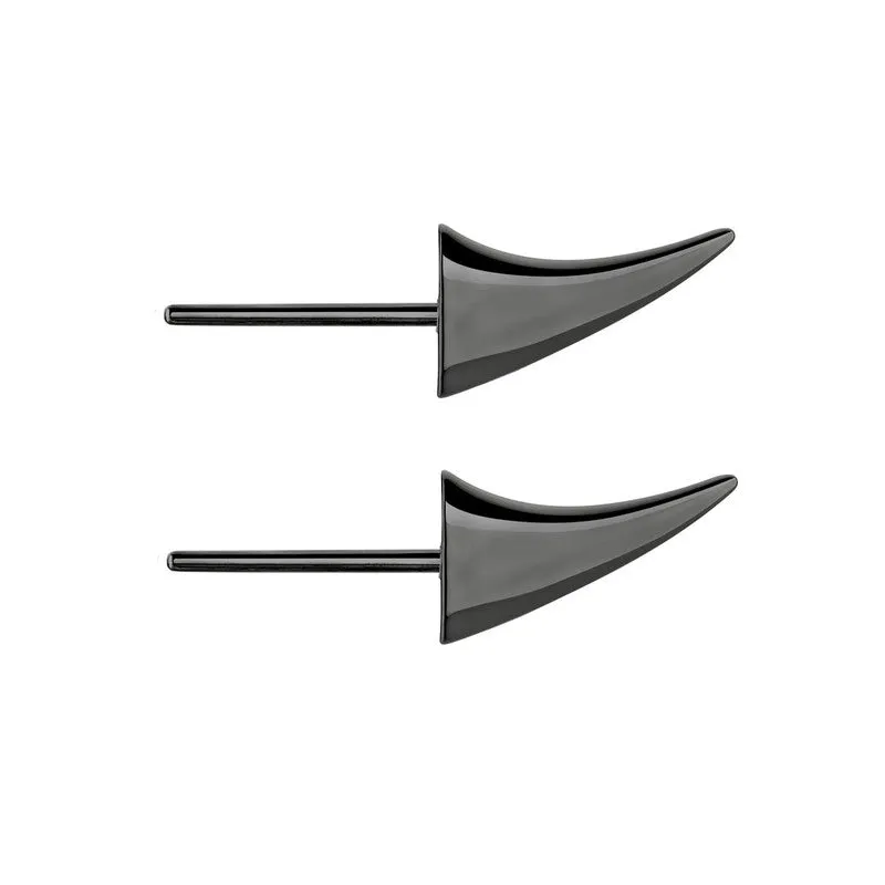 Shaun Leane Rose Thorn Swerve Sterling Silver Black Rhodium Extra Large Stud Earrings
