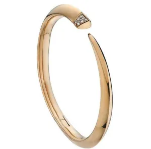 Shaun Leane Sabre 18ct Rose Gold Plated Sterling Silver Diamond Tusk Bangle D