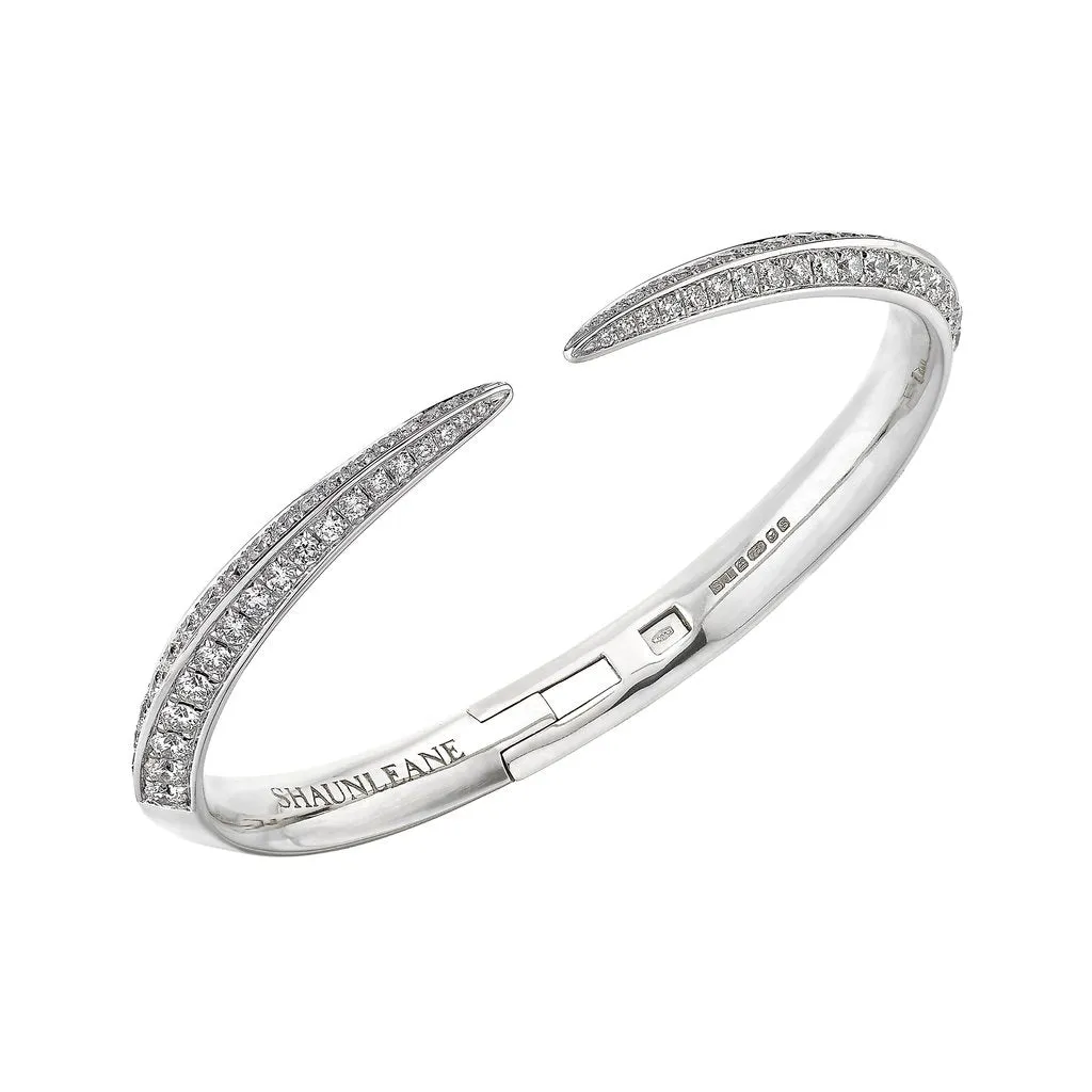 Shaun Leane Sabre 18ct White Gold 3.05ct Diamond Medium Bangle