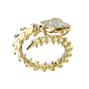 Shaun Leane Serpent Trace 18ct Yellow Gold Plated Sterling Silver Diamond Wrap Ring