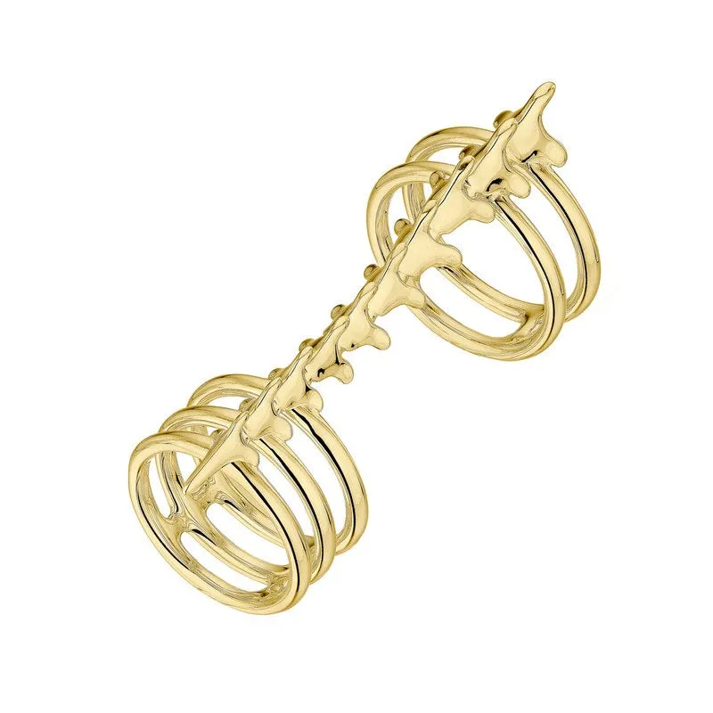 Shaun Leane Serpent Trace 18ct Yellow Gold Plated Sterling Silver Long Finger Ring