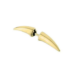 Shaun Leane Single 18ct Yellow Gold Plated Sterling Silver Medium Stud Arc Earring D