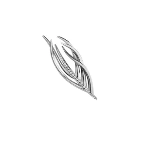 Shaun Leane Single Sterling Silver 0.08ct Diamond Feather Climber Earring