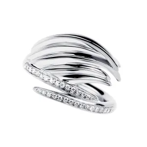 Shaun Leane White Feather Sterling Silver 0.19ct Diamond Ring D