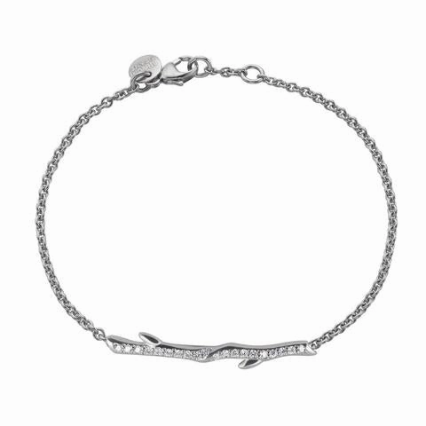 Shaun Leane Cherry Blossom Sterling Silver Diamond Branch Bracelet