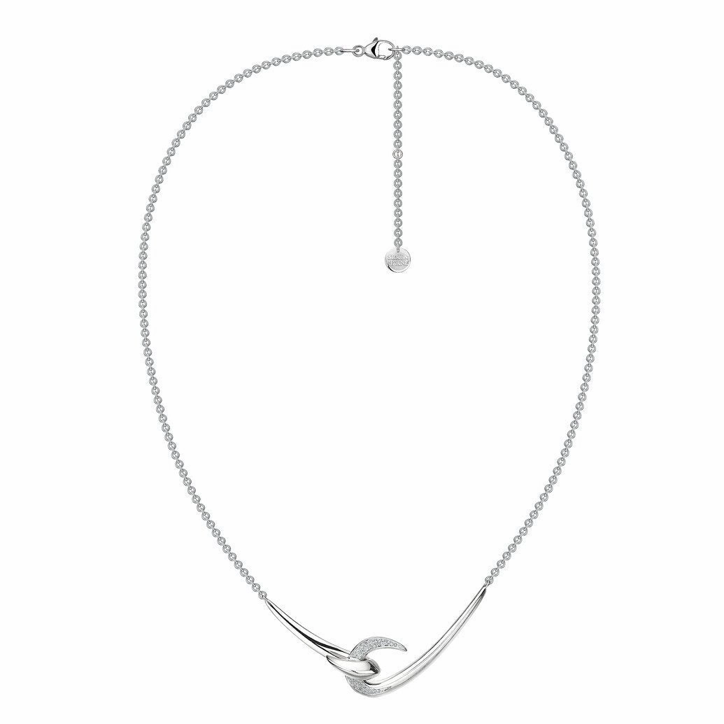Shaun Leane Hook Sterling Silver Diamond Necklace