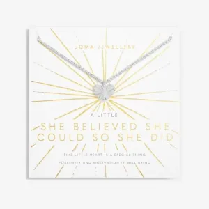She Believed She Could So She Did Silver 46cm   5cm Necklace 6107