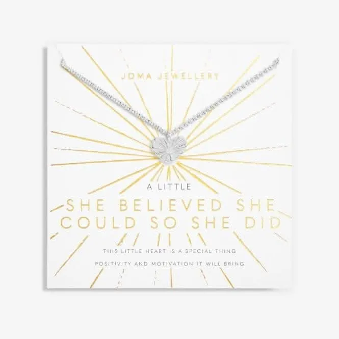 She Believed She Could So She Did Silver 46cm   5cm Necklace 6107