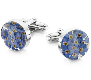 Shrieking Violet Cufflink Forget Me Not Silver