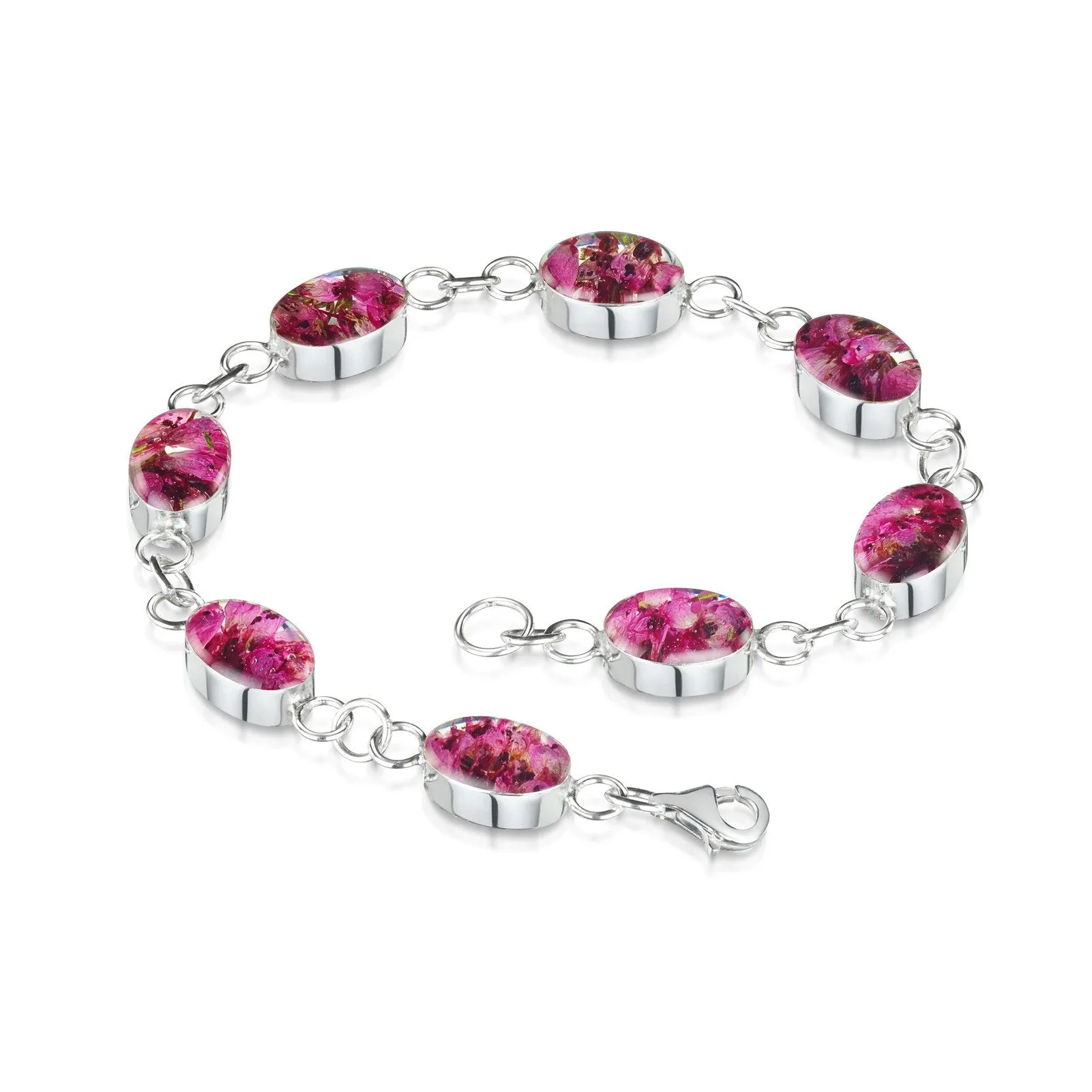 Shrieking Violet Sterling Silver Heather Oval Bracelet