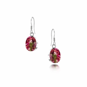 Shrieking Violet Sterling Silver Heather Oval Earrings