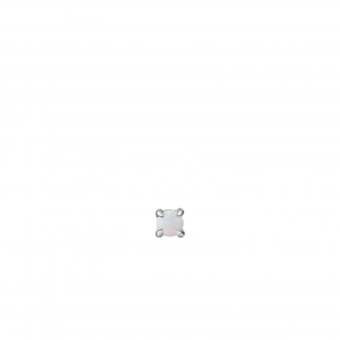 Silver Kyoto Opal Cabochon Single Stud Earring E034-01H