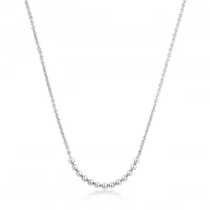 Silver Rhodium Plated Modern Multiple Balls Necklace N002-04H