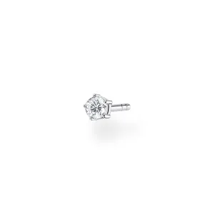 Single Sterling Silver Thomas Sabo Charm Club Small Zirconia Stud * 1 Earring Only*