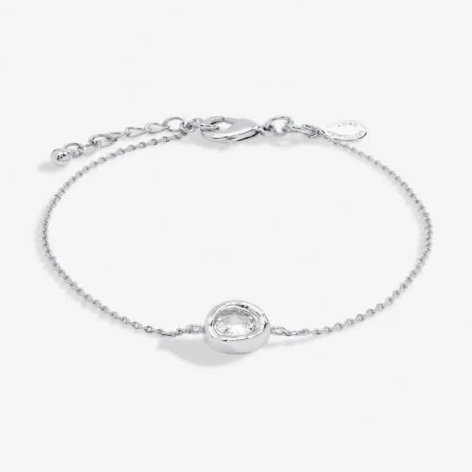 Solaria Zirconia Silver Plated 18cm   3cm Bracelet 7170