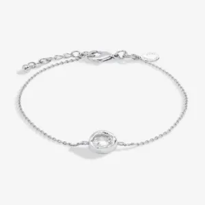 Solaria Zirconia Silver Plated 18cm   3cm Bracelet 7170