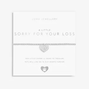 Sorry For Your Loss Silver 17.5cm Stretch Bracelet 6070