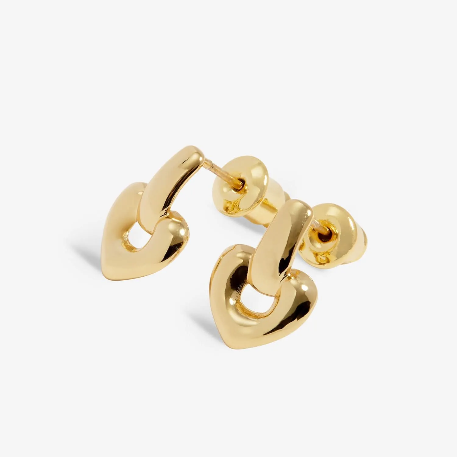Soul Shine Drop Heart Gold Plated Earrings 7607