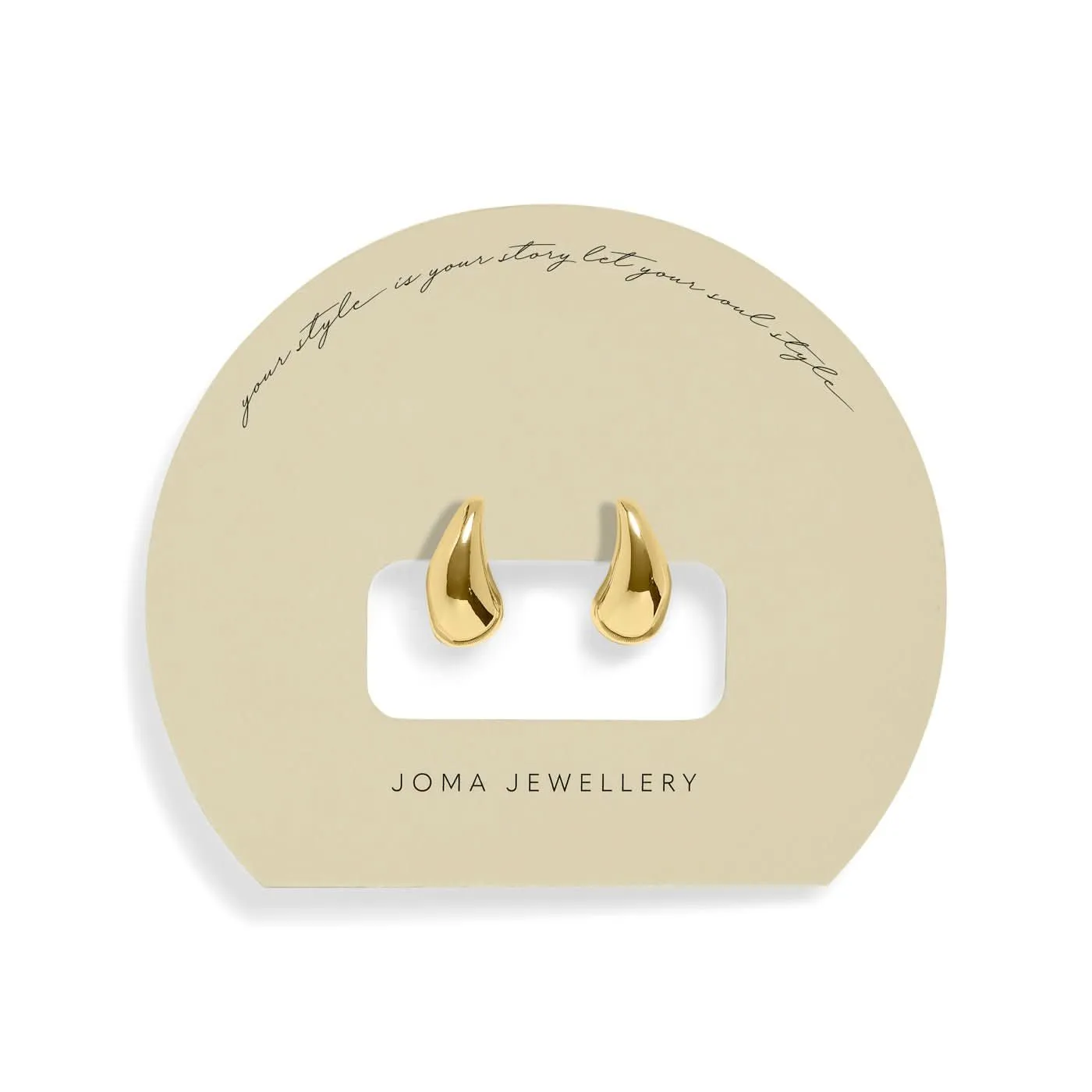 Soul Shine Droplet Gold Plated Earrings 7602