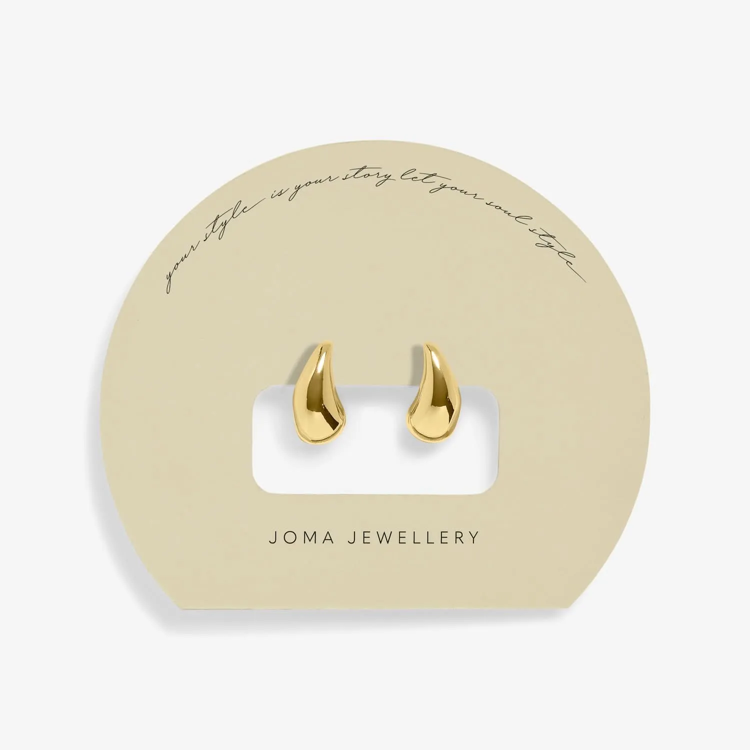 Soul Shine Droplet Gold Plated Earrings 7602