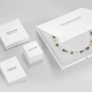 Stainless Steel Crystal White-Gold Necklace  4565/10-1416