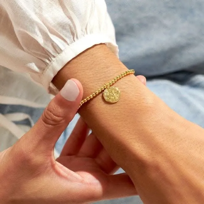 Star Sign A Little Libra Gold Plated 17.5cm Stretch Bracelet 6797