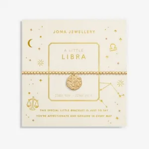 Star Sign A Little Libra Gold Plated 17.5cm Stretch Bracelet 6797