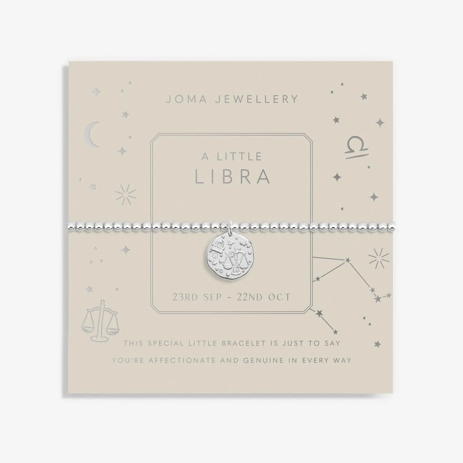 Star Sign A Little Libra Silver Plated Bracelet 7438