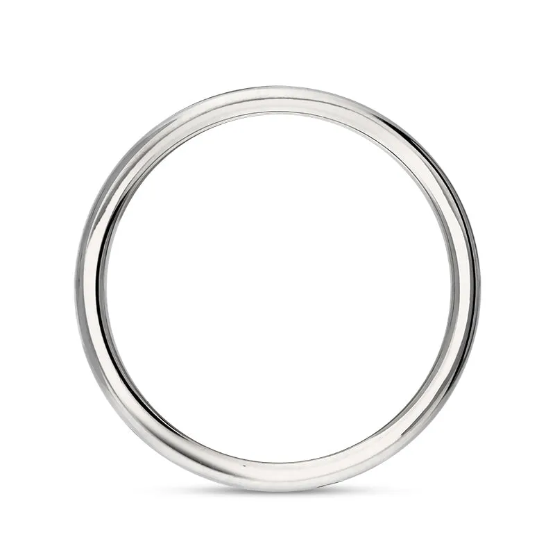 Sterling Silver 0.15ct Diamond King's Coronation Hallmark 5mm Ring D