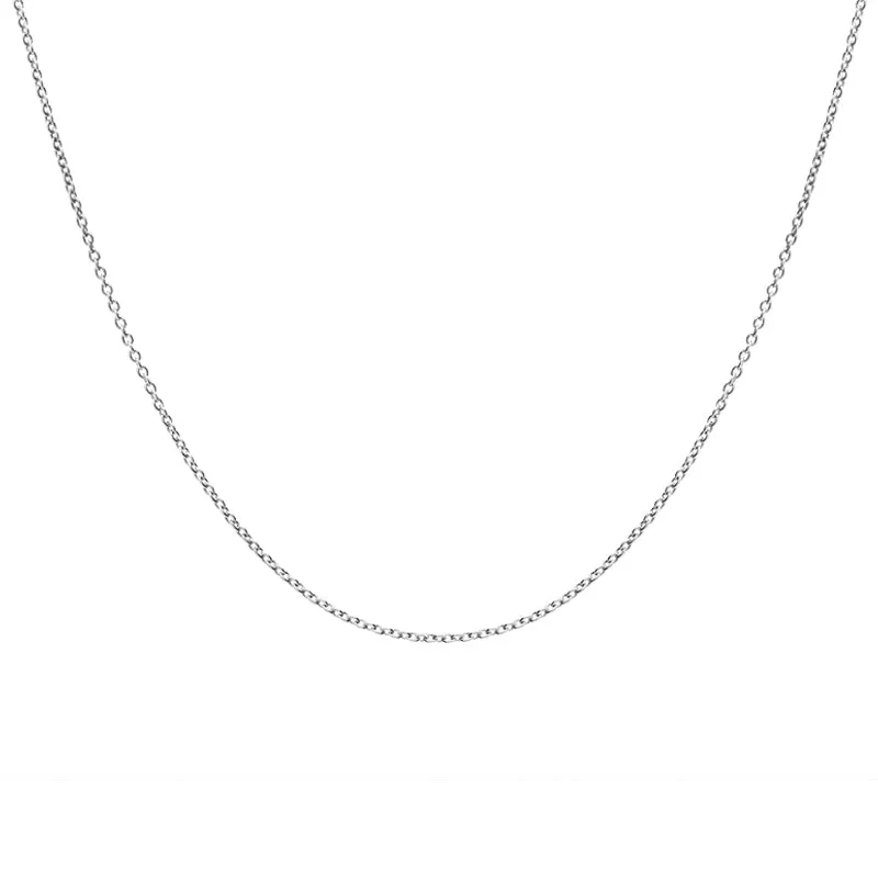 Sterling Silver 18 Inch Diamond Cut Trace Chain