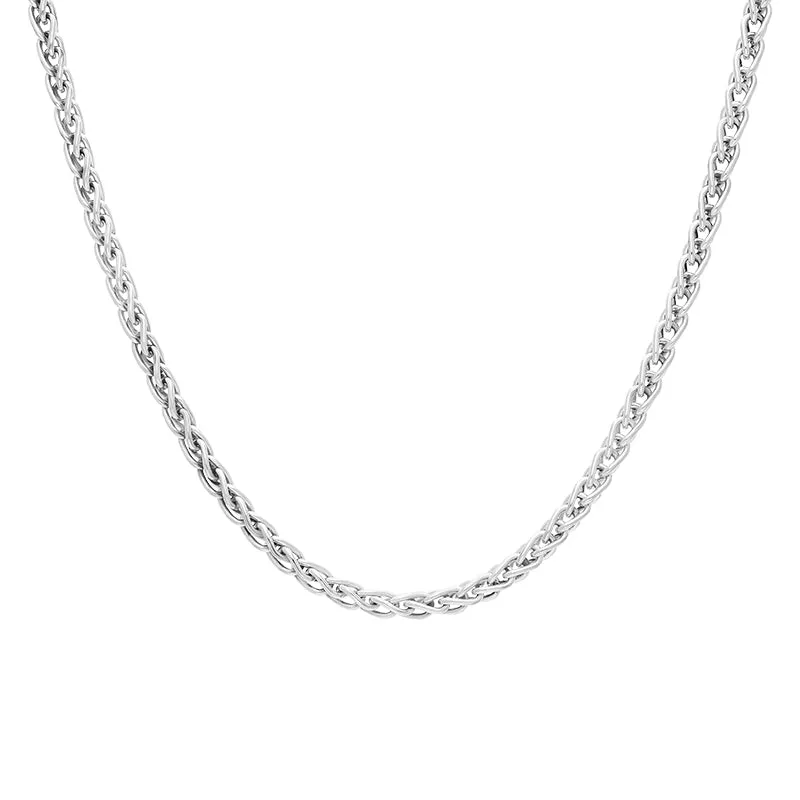 Sterling Silver 20 Inch Large Spiga Chain