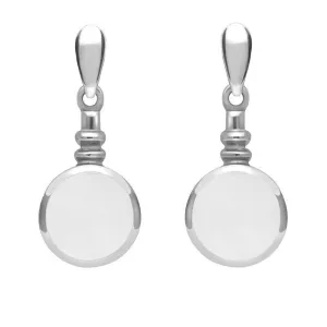 Sterling Silver Bauxite Bottle Top Drop Earrings