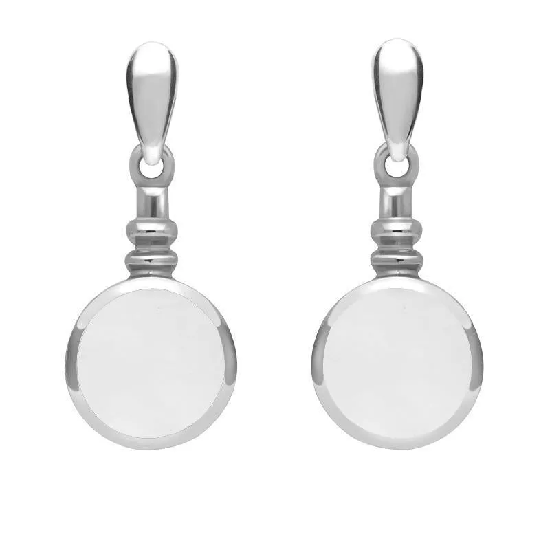 Sterling Silver Bauxite Bottle Top Drop Earrings