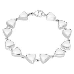 Sterling Silver Bauxite Curved Triangle Bracelet