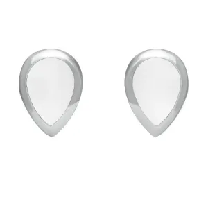 Sterling Silver Bauxite Dinky Teardrop Stud Earrings