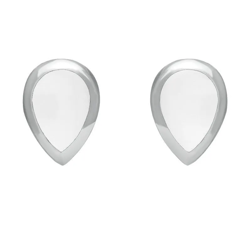 Sterling Silver Bauxite Dinky Teardrop Stud Earrings