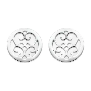 Sterling Silver Bauxite Flore Filigree Stud Earrings