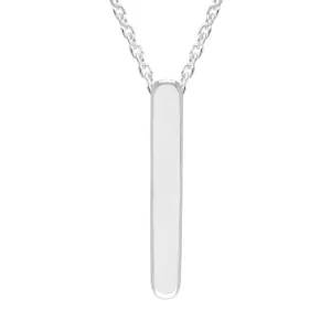 Sterling Silver Bauxite Lineaire Drop Oval Necklace