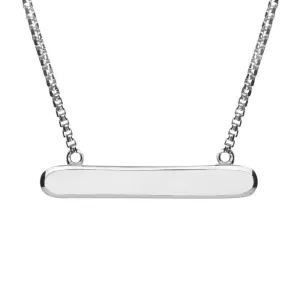 Sterling Silver Bauxite Lineaire Oval Necklace