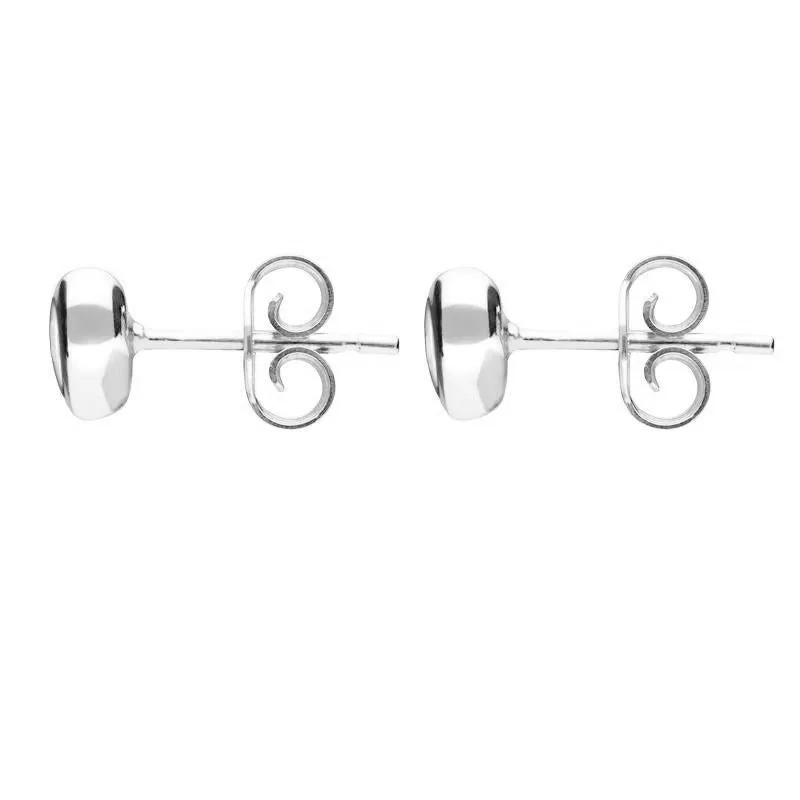 Sterling Silver Bauxite Medium Heart Stud Earrings