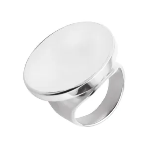 Sterling Silver Bauxite Medium Round Ring