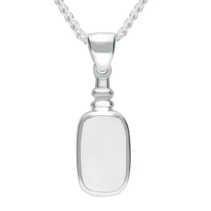 Sterling Silver Bauxite Oblong Bottle Top Necklace