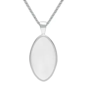 Sterling Silver Bauxite Oval Necklace
