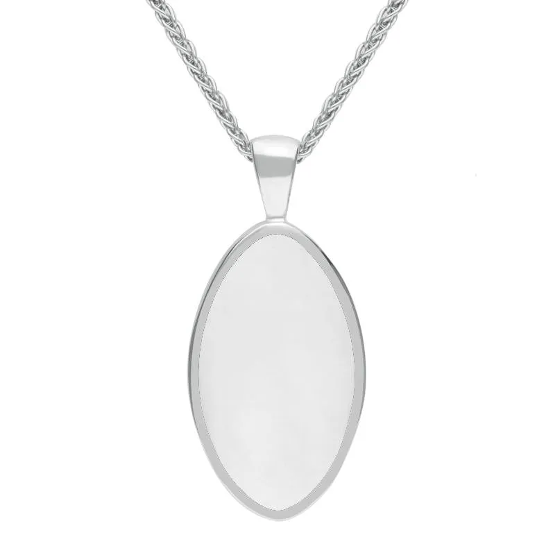 Sterling Silver Bauxite Oval Necklace