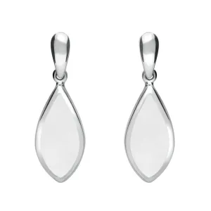 Sterling Silver Bauxite Pointed Pear Drop Earrings