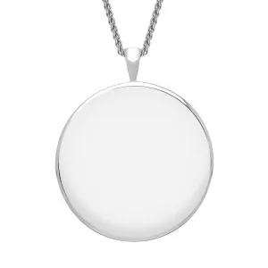 Sterling Silver Bauxite Round Classic Large Necklace