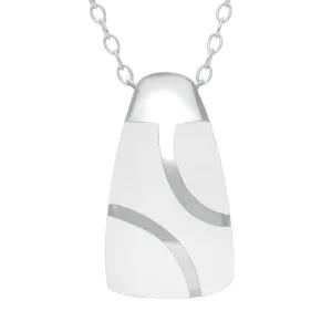 Sterling Silver Bauxite Three Stone Tapered Barrel Necklace